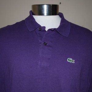 Purple Lacoste Polo (Size 7) Made in El Salvador
